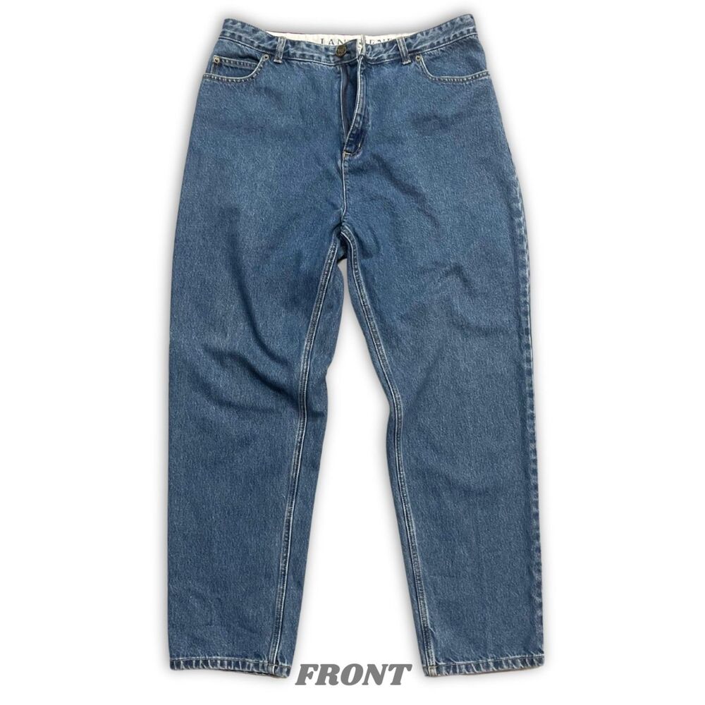 Women's Lands' End 100% Cotton Denim Jeans, High Waisted, Size 14